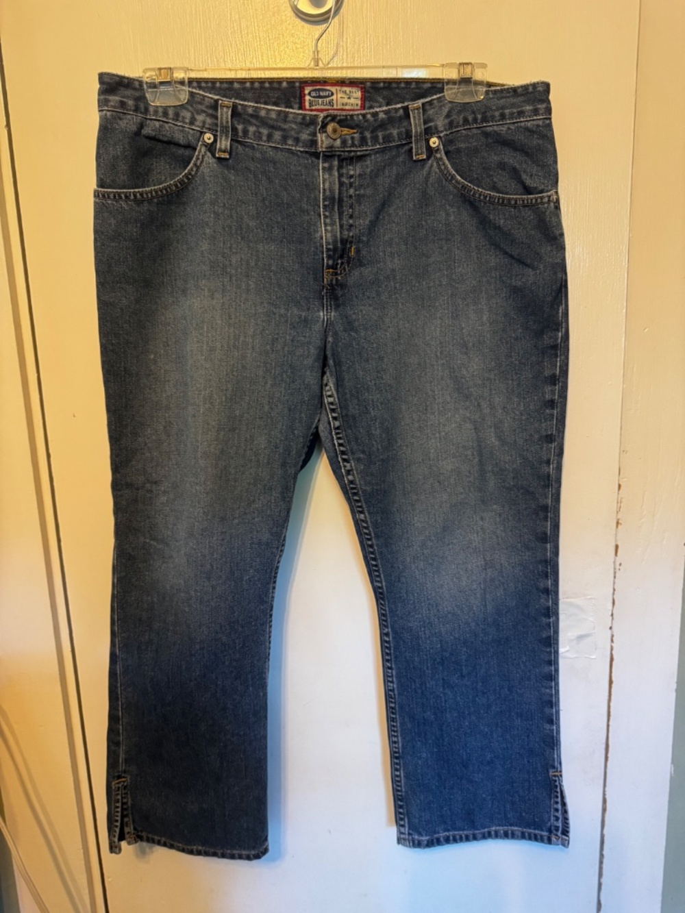 VINTAGE Old Navy Women's Jeans Medium Wash Late 90s Low Rise Relaxed Boot 14-16
